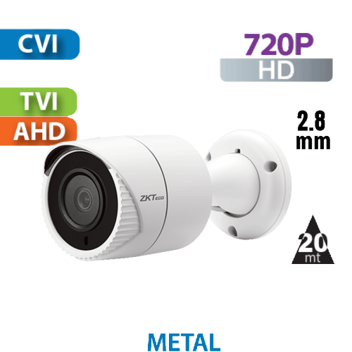 Cámara Bala IR AHD 1mp Metal ZKTECO (BS-31A11B)